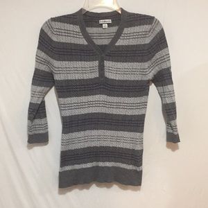 Croft and Barrow 3/4 Sleeve Ribbed  Sweater.